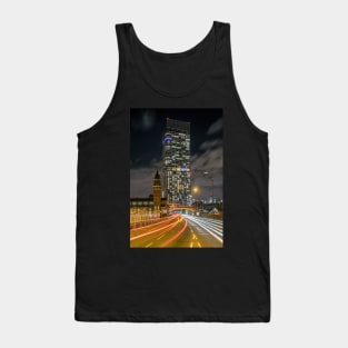 Beetham Tower Manchester at Night with Light Trails Tank Top